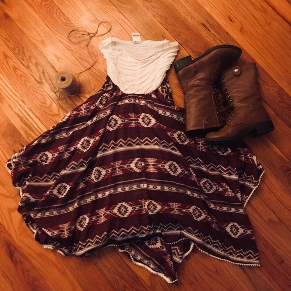 Asymmetrical Strapless Handkerchief Dress